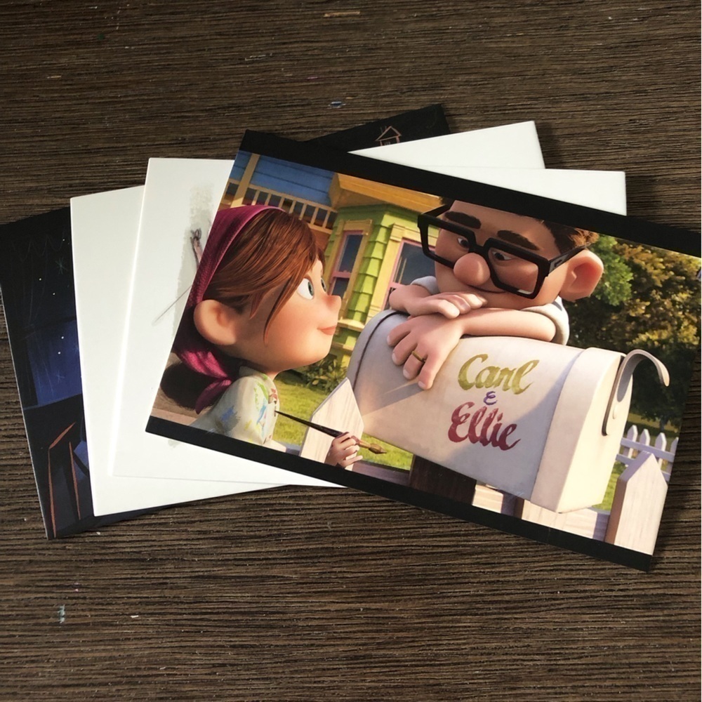 Disney Pixar Movie Postcards: UP: Carl & Ellie 4 pack.